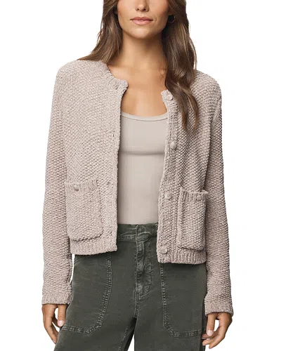 Splendid Andrea Crop Cardigan In Brown