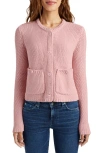 Splendid Andrea Cropped Cardigan In Cotton Candy