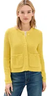 Splendid Andrea Cropped Cardigan Chartreuse In Chartreuse