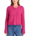 Splendid Andrea Crop Cardigan In Fuchsia