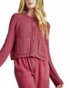 Splendid Andrea Cropped Cardigan In Fuchsia In Red