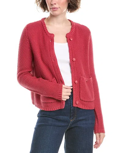 Splendid Andrea Cropped Cardigan In Red