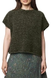 Splendid Andrea Funnel Neck Short Sleeve Sweater In Green