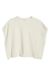Splendid Andrea Funnel Neck Short Sleeve Sweater In Neutral