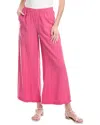 Splendid Angie Crop Linen-blend Palazzo Pant In Pink