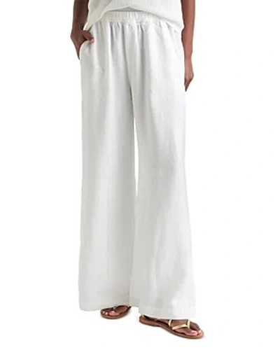 Splendid Angie Crop Palazzo Trousers In White