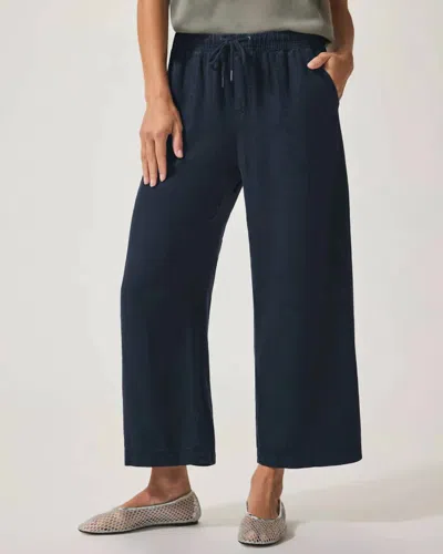Splendid Angie Crop Wide Leg Pant In Navy In Blue