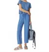 Splendid Angie Crop Wide Leg Pants In Perfect Blue