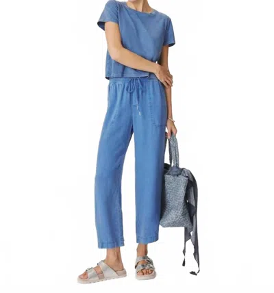Splendid Angie Crop Wide Leg Pants In Perfect Blue