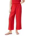 Splendid Stella Paperbag Linen Wide Leg Pants In Red