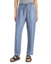 Splendid Angie Tie Waist Chambray Pants In Indigo