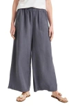 Splendid Angie Lyocell & Linen Palazzo Pants In Ash Navy