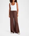 Splendid Angie Wide Leg Satin Pants In Spice