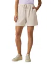 Splendid Angie Tie Waist Chambray Shorts In Moonstone