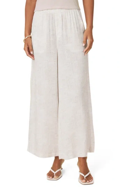 Splendid Angie Stamp Print Palazzo Pants In White