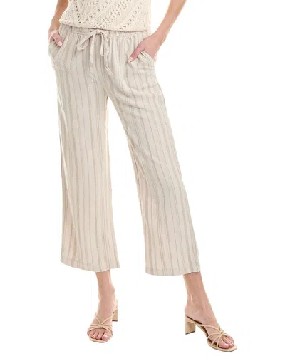Splendid Angie Stripe Linen-blend Pant In Brown