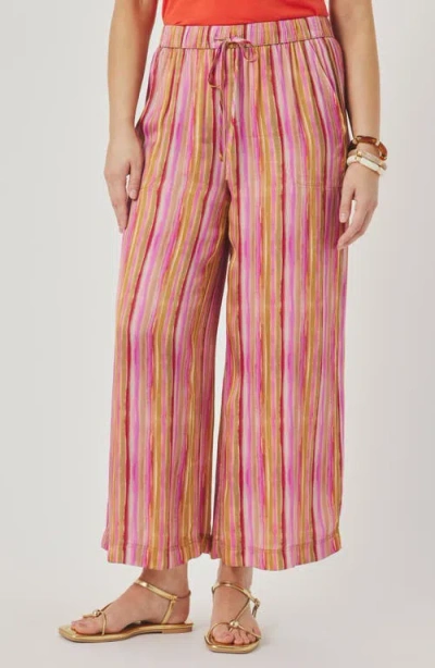 Splendid Angie Stripe Wide Leg Pants In Multi