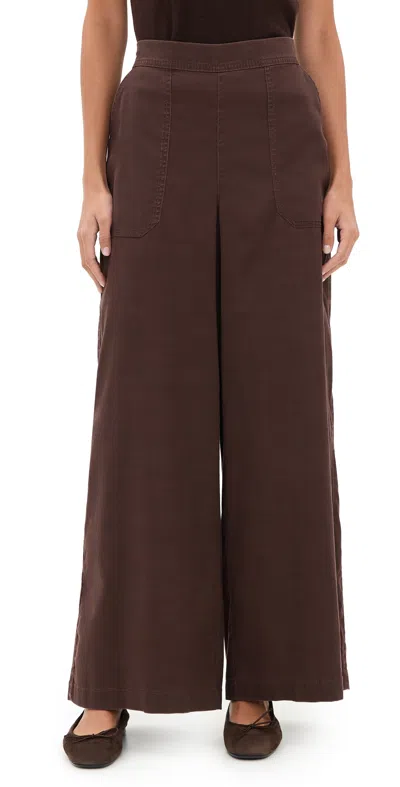Splendid Angie Texture Slubbed Pants Java In Purple
