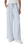 Splendid Angie Tie Waist Chambray Pants In Bleached Indigo
