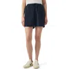 Splendid Angie Tie Waist Chambray Shorts In Navy