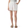 Splendid Angie Tie Waist Chambray Shorts In White