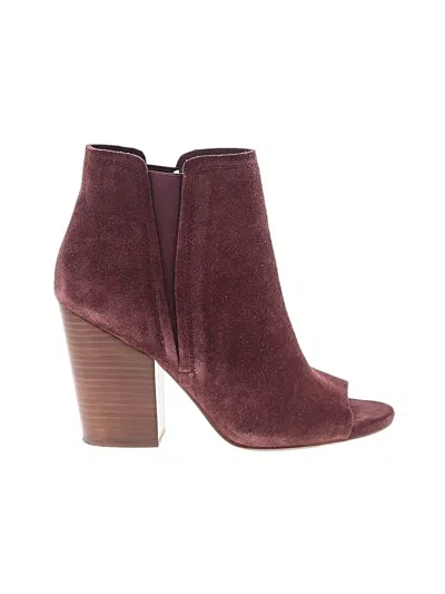 Pre-owned Splendid Ankle Boots In Burgundy
