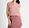 Splendid Annie Chenille Sweater Vest In Boysenberry In Pink
