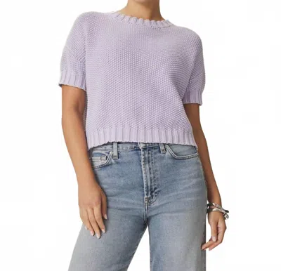 Splendid Annmarie Short Sleeve Sweater In Lavender In Purple
