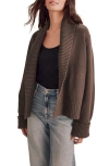 Splendid Aria Open Front Sweater Jacket In Brown
