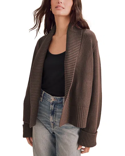Splendid Aria Open Front Sweater Jacket In Brown