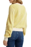 Splendid Ashlyn Sweater In Moonstone/chartruse