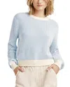 Splendid Ashlyn Rib Cotton Sweater In Moonstone/star