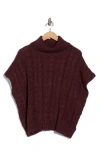 Splendid Aspen Sleeveless Turtleneck Sweater In Burgundy