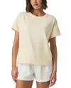 Splendid Astrid Stripe Boxy Ringer T-shirt In Limoncello