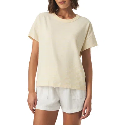 Splendid Astrid Stripe Boxy Ringer T-shirt In Limoncello Stripe