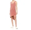 Splendid Asymmetrical Terracotta Cross Back Midi Dress In Peach In Pink