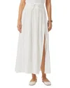 Splendid Melanie Tiered Drawstring Maxi Skirt In White