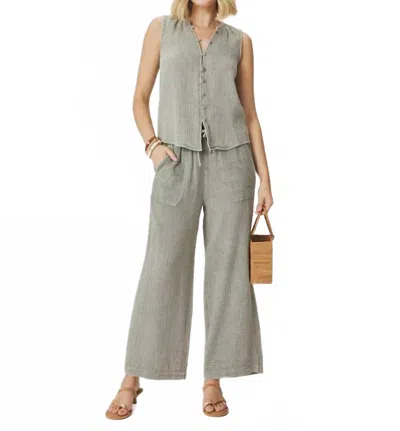 Splendid Ava Gauze Wide Leg Pants In Eucalyptus In Multi