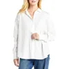 Splendid Stretch Cotton Poplin Button-up Shirt In White