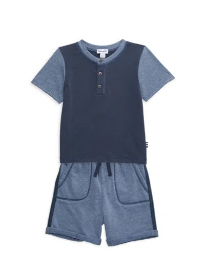 Splendid Baby Boy's 2-piece Tee & Shorts Set In Blue