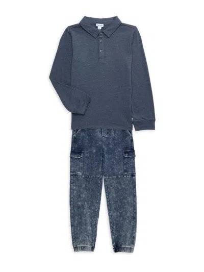 Splendid Baby Boy's & Little Boy's 2-piece Polo & Cargo Jeans Set In Navy