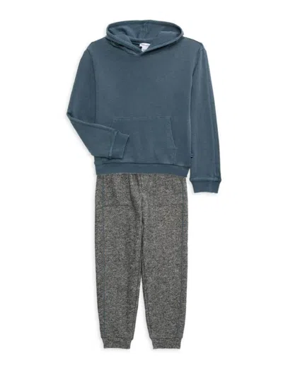 Splendid Kids' Baby Boy's & Little Boy's 2-piece Solid Hoodie & Joggers Set In Storm Blue
