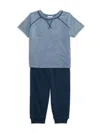 SPLENDID BABY BOY'S MARINE 2-PIECE PATTERN TEE & DRAWSTRING JOGGERS SET