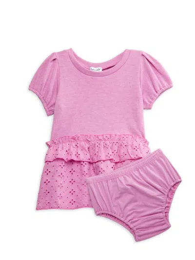 Splendid Baby Girl's 2-piece Eyelet Dress & Bloomers Set In Sherbert