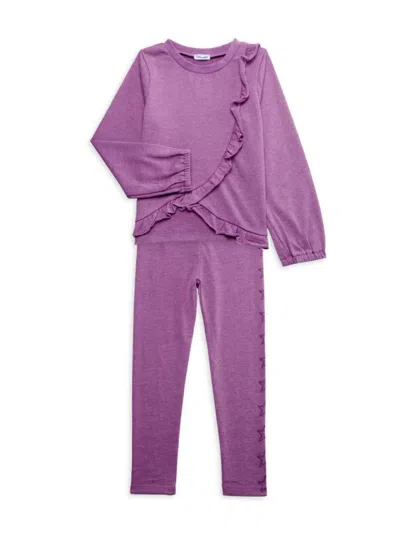 Splendid Baby Girl's & Little Girl's 2-piece Ruffle Top & Pants Set In Tourmaline