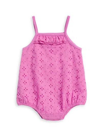 Splendid Baby Girl's Eyelet Bubble Bodysuit In Sherbet