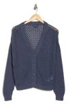 Splendid Bailey Open Stitch Cardigan In Ash Navy