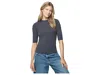 Splendid Elbow Sleeve Tee In Gray