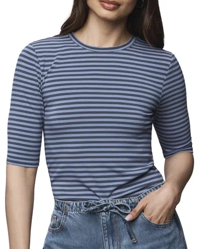 Splendid Bamboo Stripe T-shirt In Brown