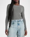 Splendid Striped Long Sleeve Tee In Ihg/ H Fog Strp